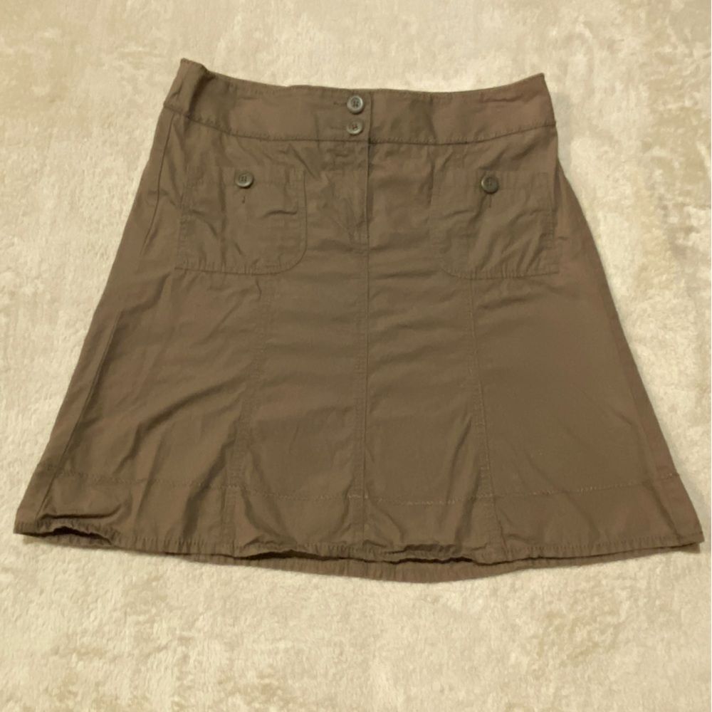 Loft Womens Skirt sz 4 A-Line cargo drawstring utility granola girl